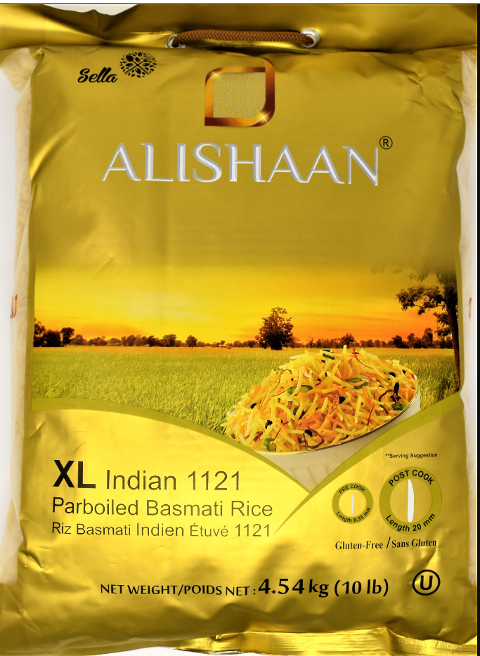 ALISHAAN RICE XL  CREAMY SELLA BASMATI 4X10 IB
