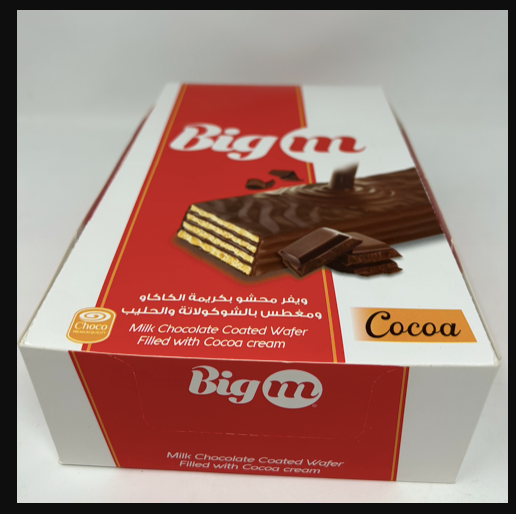 BIG M COATED WAFER MILK CHOCOLATE 33G X 6 X 24