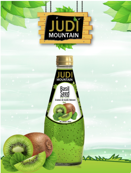 GNP JUDI BASIL SEED WITH KIWI 24X290 ML