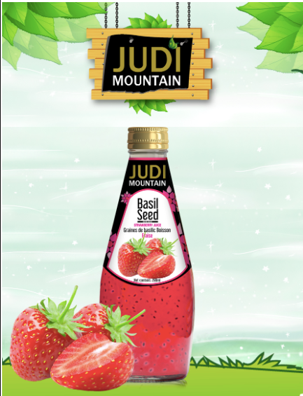 GNP JUDI BASIL SEED WITH STRAWBERRY 24X290ML