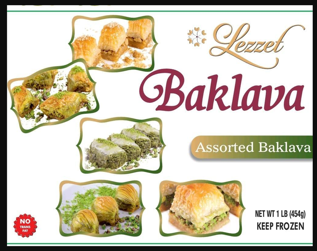 LEZZET ASSSORTED BAKLAVA 1LB X 12  (KARISIK)