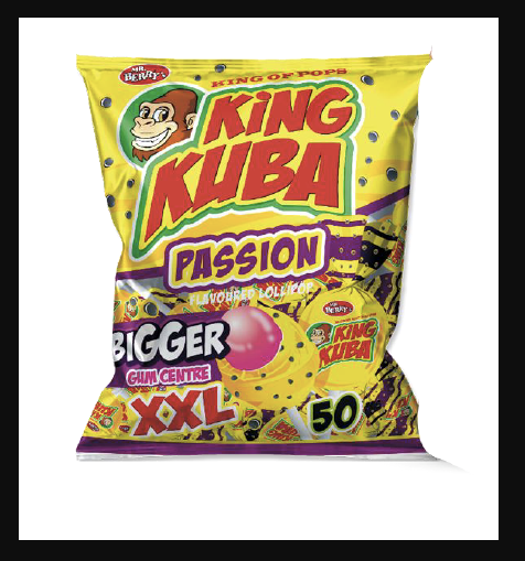 MR. BERRY KING KUBA LOLLIPOPS PASSION XXL 50PCS X 12
