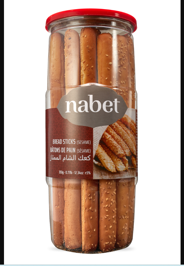 NABET BREAD STICKS SESAME 350G X 12