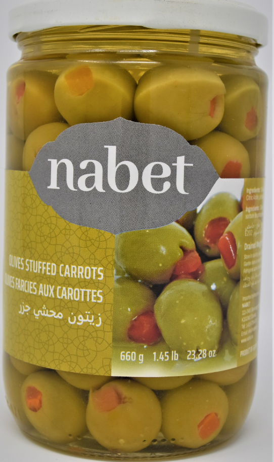 NABET OLIVES STUFFED CARROTS 650ML X 12