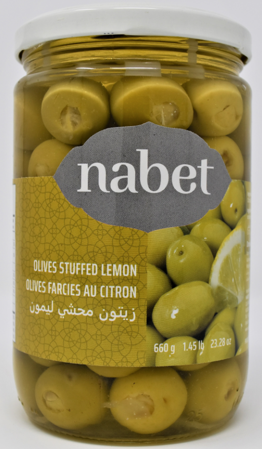 NABET OLIVES STUFFED LEMON 650ML X 12