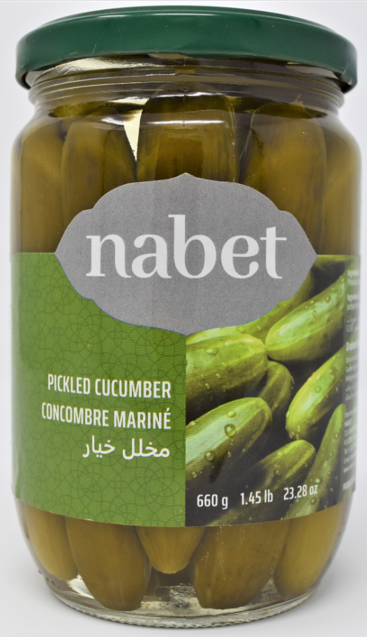 NABET PICKLED CUCUMBERS 650ML X 12