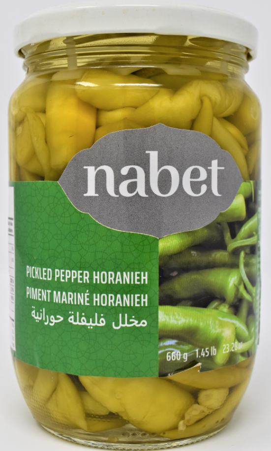 NABET PICKLED PEPPER HORANIEH 650ML X 12
