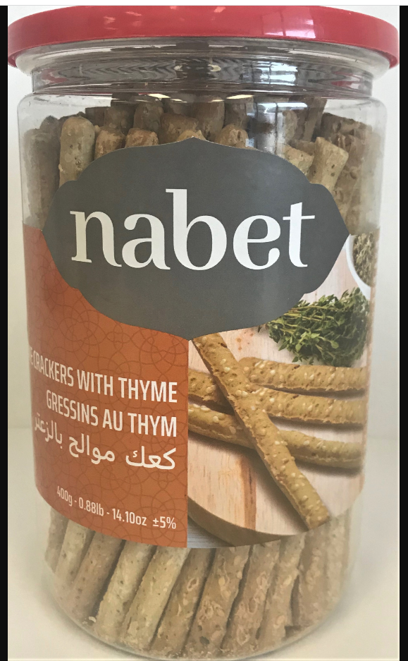 NABET SALTY CRACKERS THYME 400G X 12