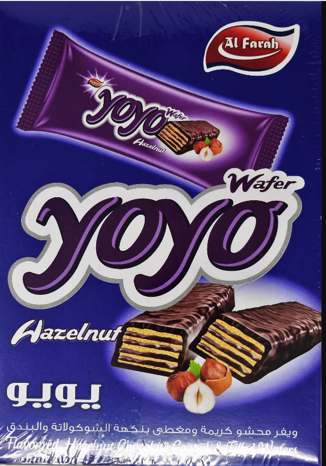 YOYO HAZELNUT CHOCOLATE 24 BOX X 12 PIECE X 26G