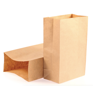 PKG KRAFT PAPER BAGS 12X7X17 DD60 X500