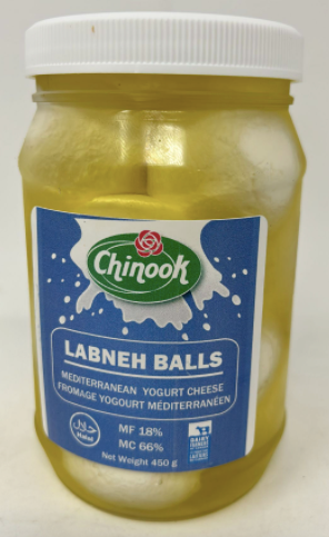 CHINOOK LABNEH BALL PLAIN 450G X 24