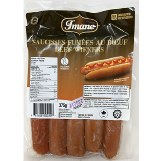 IMANE HOTDOGS BEEF WIENERS 375G X 12