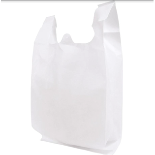 PKG NON-WOVEN FABRIC BAGS WHITE S2WFB 16X19 45GSM X500