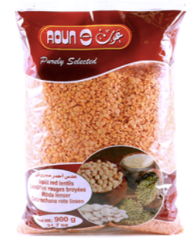 AOUN SPLIT LENTIL 900G X20