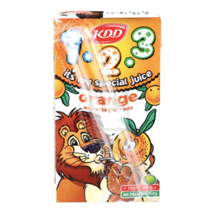 KDD 1.2.3 ORANGE WITH WHITE GRAPE JUICE 125ML X 6 X 3