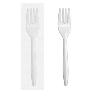 PKG TABLE ACCENTS POLYPROPYLENE FORKS INDIVIDUALLY WRAPPED X 1000