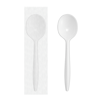 PKG TABLE ACCENTS POLYPROPYLENE SOUP SPOONS INDIVIDUALLY WRAPPED X 1000