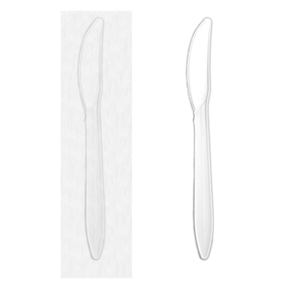 PKG TABLE ACCENTS POLYPROPYLENE KNIVES INDIVIDUALLY WRAPPED X 1000