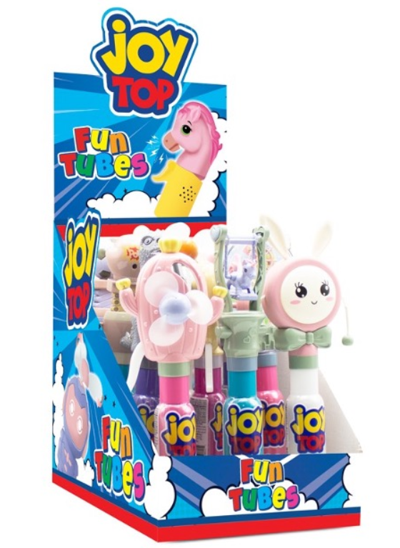 BONART 1907 JOYTOP FUN TUBES LOLLIPOP WITH TOYS 11GX12X6