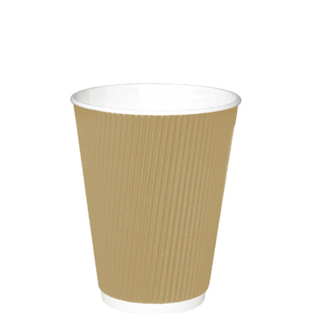 PKG KRAFT RIPPLE PAPER CUPS 12OZ 20X25/CASE