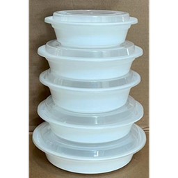 [000790] PKG ROUND WHITE MICROWAVE CONTAINER (SET) RC-24OZ X150