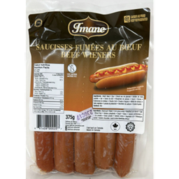 [000803] IMANE HOTDOGS BEEF WIENERS 375G X 12