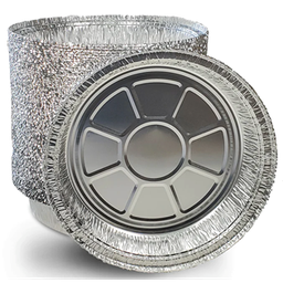 [000931] PKG CHEF ELITE ROUND ALUMINUM CONTAINERS 9" 30 GAUGE 125 X 4