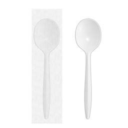 [000944] PKG TABLE ACCENTS POLYPROPYLENE SOUP SPOONS INDIVIDUALLY WRAPPED X 1000