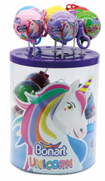 [001055] BONART 9162 JOYTOP UNICORN TOP KAFALAR LOLLIPOP CANDY PVC 11G X 24 X 6