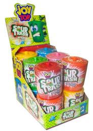 [001057] BONART 9228 SOUR TRASH CENTER FILLED CHEWY CANDY WITH SURPRISE TOY 8G X 12 X 6