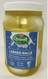 [001092] CHINOOK LABNEH BALL PLAIN 450G X 12